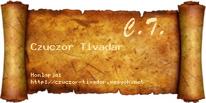 Czuczor Tivadar névjegykártya